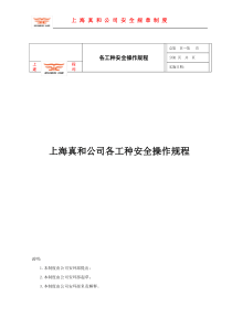 3-各工种安全操作规程OK