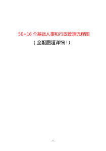 50+16个基础人事和行政管理流程图