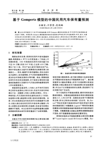 基于Gompertz模型的中国民用汽车保有量预测