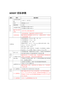 6050ST招标参数