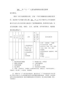 61儿童体检结果反馈单