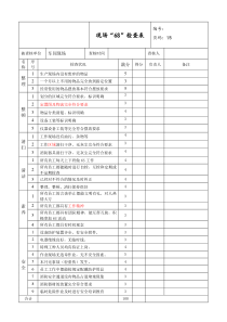 6S检查表【标准版】