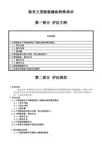 7船员大型船舶操纵特殊培训评估大纲和规范