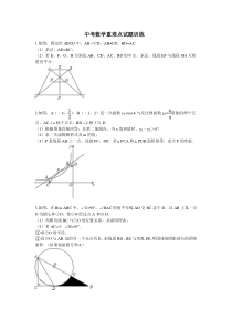 中考数学重难点试题训练