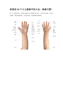 珍贵的40个小儿推拿手法大全讲解