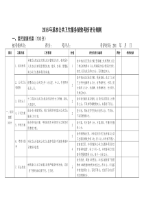 2016年基本公共卫生服务绩效考核评分细则