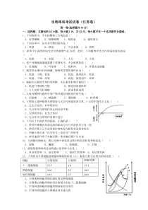 生物单科考试试卷（江苏卷）