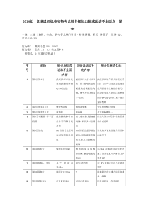 2014机电一级建造师实务教材错误整理