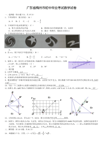 2014梅州中考数学试题(含答案)