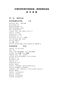 生物多样性保护设施设备、森林防病虫设备