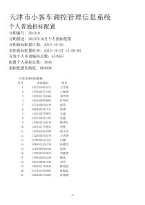 天津市小客车调控管理信息系统10月摇号结果