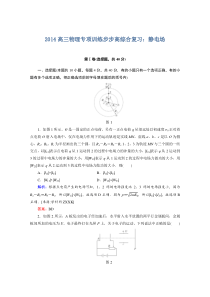 2014高三物理专项训练步步高综合复习静电场