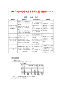 2016年高中地理学业水平测试复习资料(18-5)---专题5地球上的水