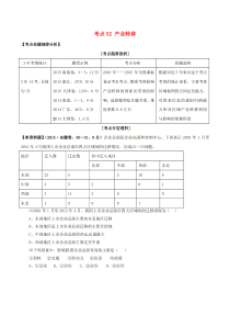 2016年高考地理考点大揭秘区域地理考点52产业转移