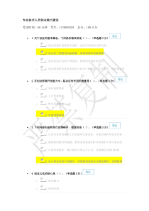 2016成都市专业技术人员培训在线考试答案(专业技术人员创业能力建设)