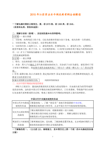 2015历史学业水平考试冲A资料