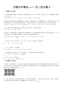 2015届中考总复习精练精析10 一元二次方程(2)含答案解析