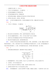 2015届高考生物二轮同步复习训练《人体的内环境与稳态》