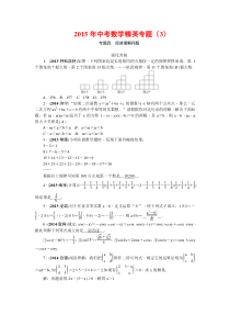 2015年中考数学精英专题 (3)