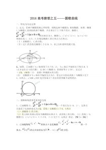 2016高考猜想之圆锥曲线和导数