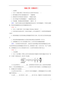 2017届高考生物一轮总复习 随堂跟踪训练 现代生物科技 专题 第2讲 细胞工程(克隆技术)(选修3