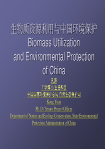 生物质资源利用与中国环境保护BiomassUtilizat