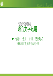 2017新版仿用变换句式正确运用常见的修辞手法(共28张)