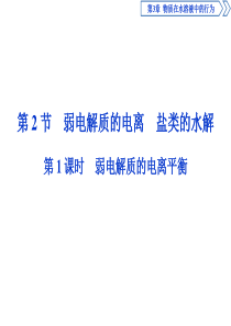 2017高中同步化学课件(鲁科版选修4)第3章物质在水溶液中的行为第2节第1课时