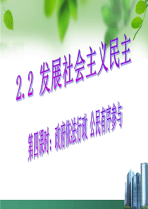 22发展社会主义民主第四课时