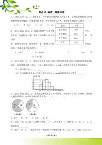 2015高考数学真题分类考点40抽样频率分布