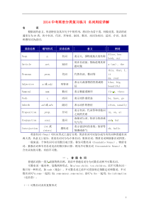 2014中考英语分类复习练习名词用法详解