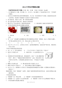 2014九年级化学中考模拟试题