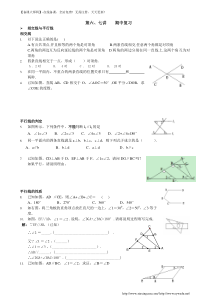 2014人教版七年级数学下册期中复习题及答案