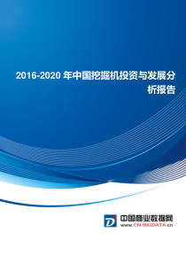 2016-2020年中国挖掘机投资与发展分析报告(目录)