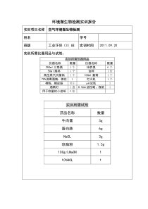 空气环境微生物检测报告