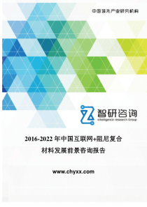 2016-2022年中国互联网+阻尼复合材料市场运营分析报告