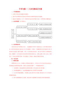 2016初中数学中考二轮复习高分攻略中考专题几何代数综合专题