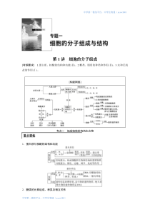 2016届人教版生物高考二轮复习专题一第1讲细胞的分子组成(精品解析)