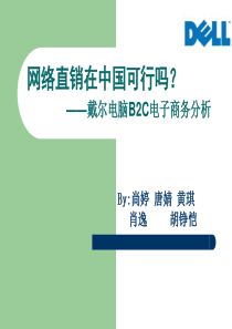 “戴尔电脑”B2C电子商务案例分析