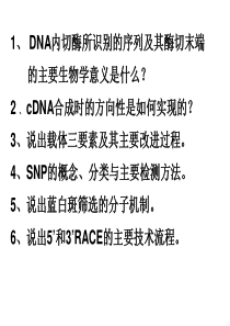 第六章分子生物学基本研究法(下)基因功能研究技术