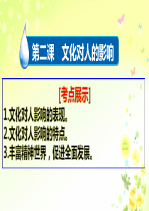 2016届高三第一轮复习文化生活第二课文化塑造人生