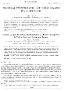 纹理分析在生物组织光学相干层析图像信息提取和特征识别中的应用