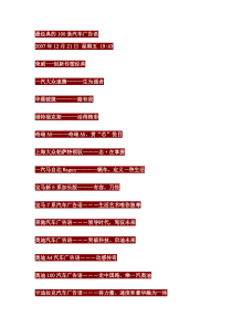最经典的100条汽车广告语