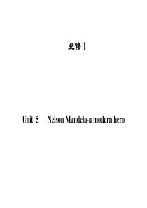 2013届高三一轮(广东版)必修1Unit5NelsonMandela-amodernhero