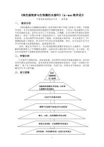 绿色植物参与生物圈的水循环(第一课时)教学设计