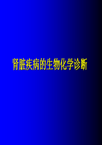 肾功能实验室检验上海第二医科大学检验系临床生物化学和生物化