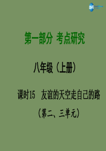 2015届中考政治总复习课时15友谊的天空走自己的路课件