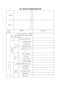 施工方案等实施情况检查记录表