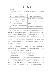 2015届高考化学二轮复习综合测试专题一化学基本概念第2讲