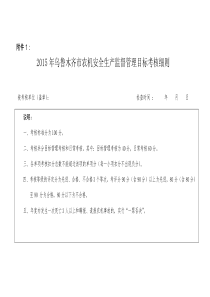 2015年(定稿)市农机安全生产目标管理考核细则